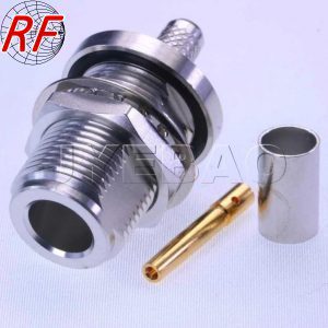N female Bulkhead Coaxial Connector For LMR240
