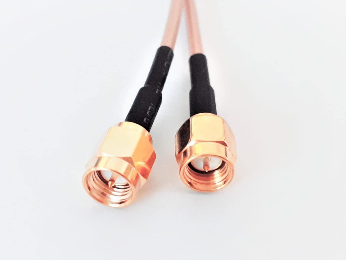 ir a buscar de múltiples fines Inclinado SMA(M) to SMA(M) Cable Using RG316 Coaxial Cable 1m | RFShop Australia