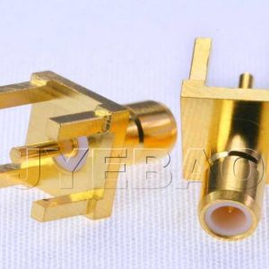 SMB jack PCB mount with round contact
