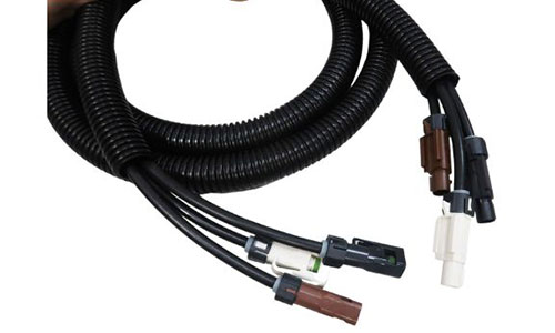 Hybrid cables, ie combination of coax and DC power/signal.